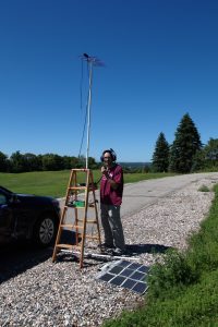 Bill, AE0EE, in a portable UHF operation.